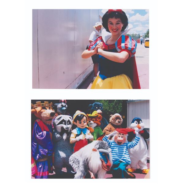 A Pair of Disney Walk-Around Character Photographs.