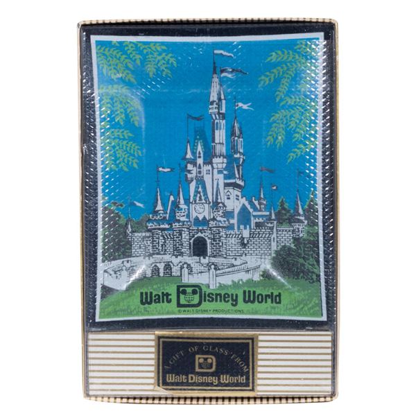 A Walt Disney World Houze Art Glass Tray Gift & Box.