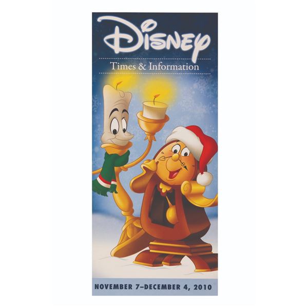 A Walt Disney World 2010 Holiday Brochure.