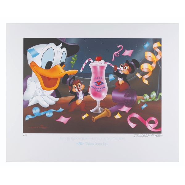 A Disney Cruise Line "Nuts To The Old Year" Litho by Don Williams.