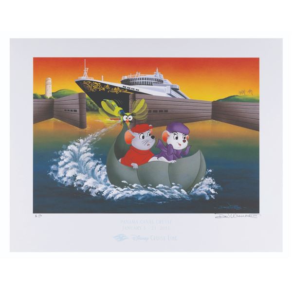 A Disney Cruise Line "Bernard & Bianca's Panama Adventure" Litho by Don Williams.