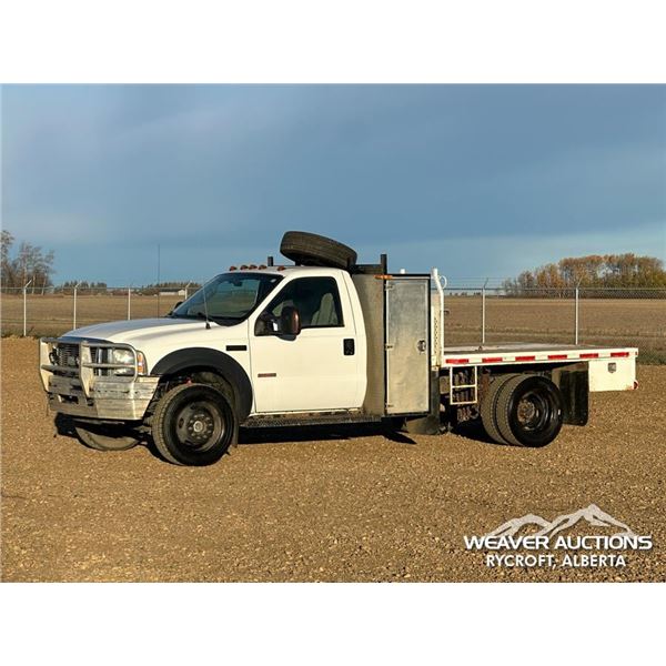 2007 FORD F550 XL S/A DUALLY FLATBED TRUCK