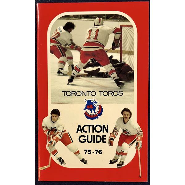 1975-76 WHA TORONTO TOROS MEDIA GUIDE