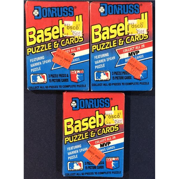 1989 DONRUSS BASEBALL WAX PACKS (3)