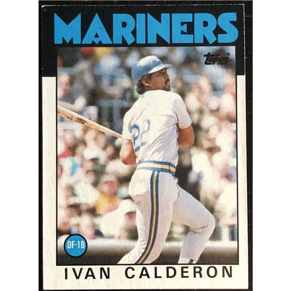 1986 TOPPS IVAN CALDERON ROOKIE CARD