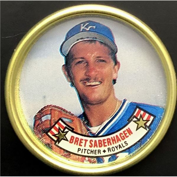 1988 TOPPS BASEBALL COIN - BRET SABERHAGEN