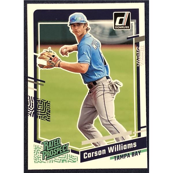 2023 DONRUSS CARSON WILLIAMS ROOKIE CARD