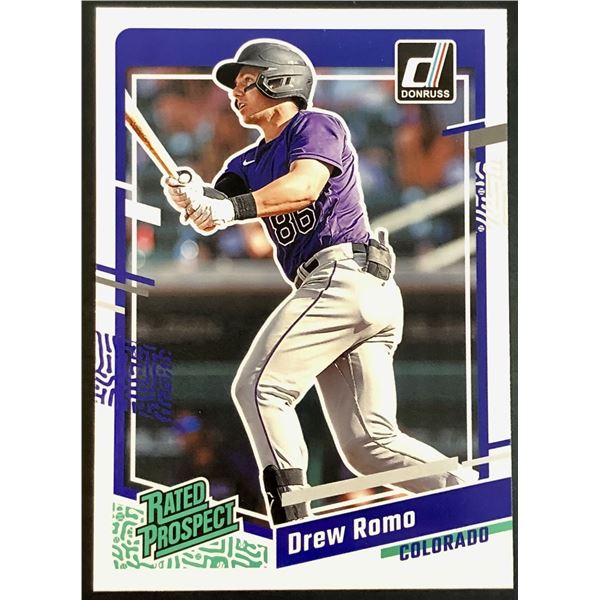2023 DONRUSS DREW ROMO ROOKIE CARD