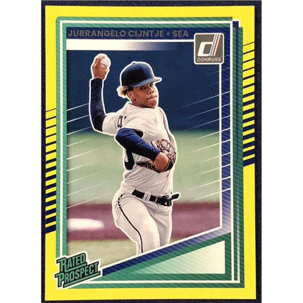 2025 DONRUSS YELLOW SPLASH JURRANGELO CIJNTJE  ROOKIE CARD