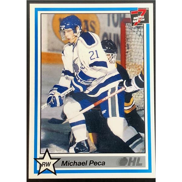 1990-91 7th INNING SKETCH JR. CARD - MIKE PECA