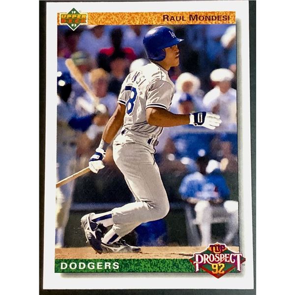 1992 UPPER DECK RAUL MONDESI ROOKIE CARD