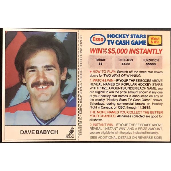 1983-84 ESSO DAVE BABYCH