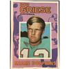 Image 1 : 1971 TOPPS NFL INSERT POSTER - BOB GRIESE (HOF)