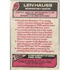 Image 2 : 1977 TOPPS LEN HAUSS