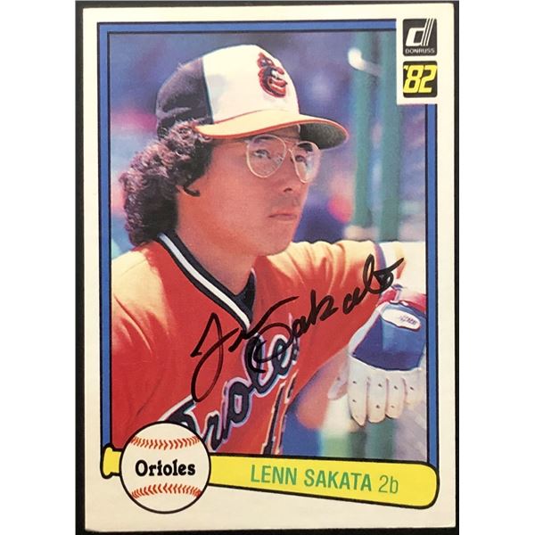 1982 DONRUSS LENN SAKATA - SIGNED