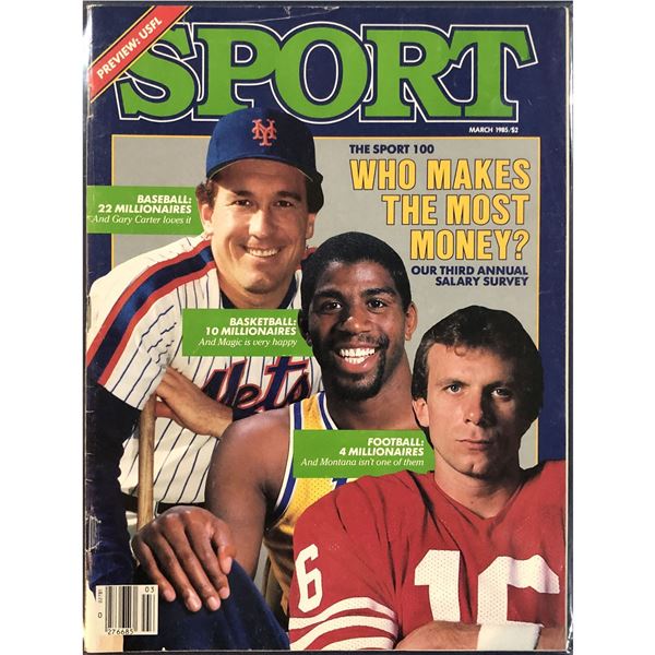 1985 MARCH SPORT MAGAZINE - CARTER / MONTANA / MAGIC