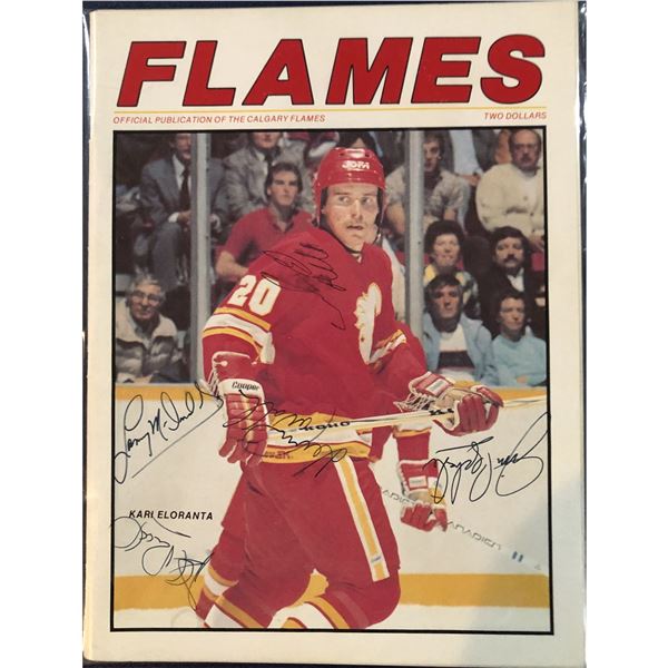 FEBRUARY 12 1983 NHL PROGRAM - BUFFALO vs CALGARY (SIGNED BY LANNY McDONALD, JIM PEPLINSKI & SEVERAL