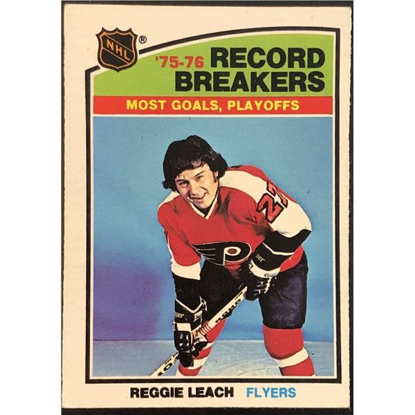1976-77 NHL O-PEE-CHEE REGGIE LEACH (HOF)
