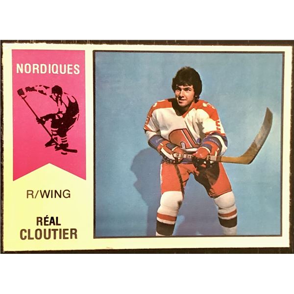 1974-75 O-PEE-CHEE WHA REAL CLOUTIER ROOKIE CARD