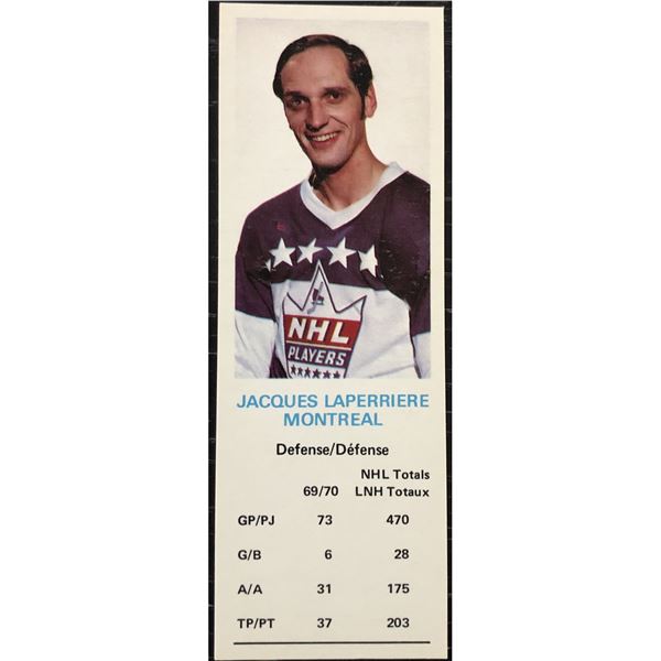1970-71 DAD'S COOKIES JACQUES LAPERRIERE (HOF)