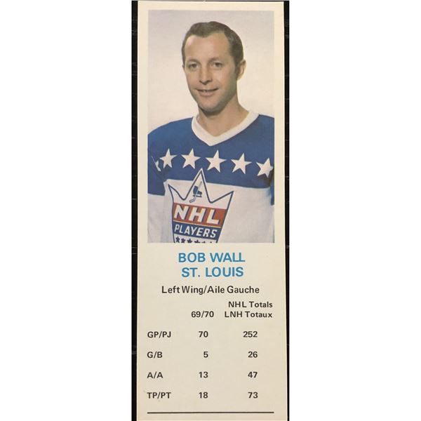 1970-71 DAD'S COOKIES BOB WALL