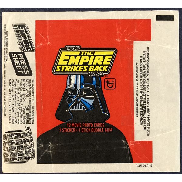 1980 TOPPS STARS WARS EMPIRE STRIKES BACK WRAPPER