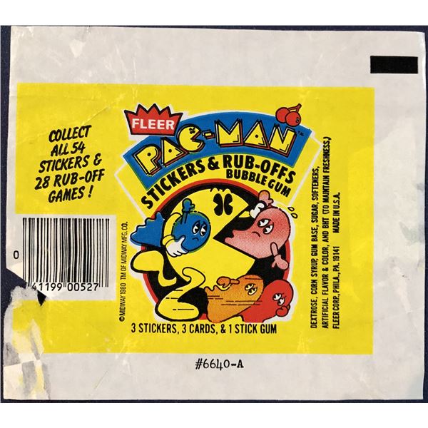 1980 FLEER PAC-MAN WRAPPER