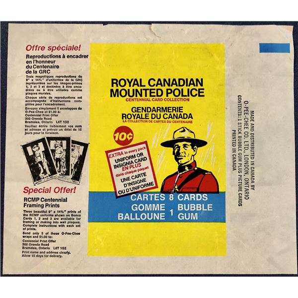 1973 O-PEE-CHEE RCMP WRAPPER