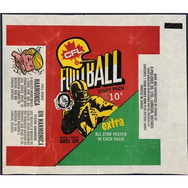 1971 O-PEE-CHEE CFL FOOTBALL WRAPPER