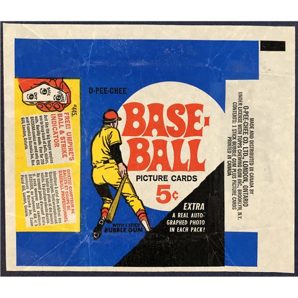 1969 O-PEE-CHEE BASEBALL WRAPPER
