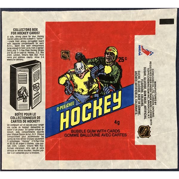 1981-82 O-PEE-CHEE NHL HOCKEY WRAPPER