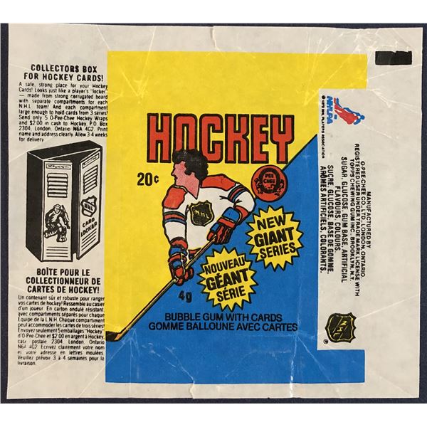 1980-81 O-PEE-CHEE NHL HOCKEY WRAPPER