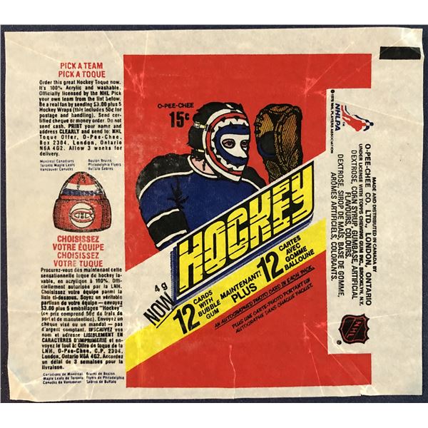 1977-78 O-PEE-CHEE NHL HOCKEY WRAPPER