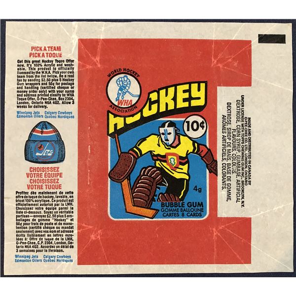 1976-77 O-PEE-CHEE WHA HOCKEY WRAPPER