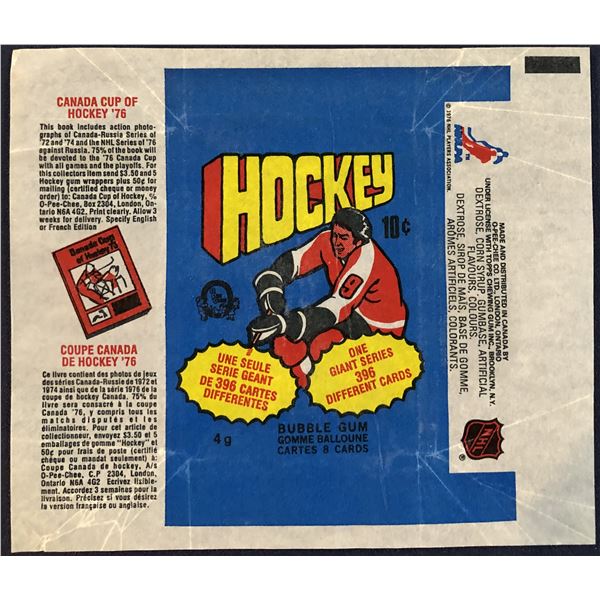 1976-77 O-PEE-CHEE NHL HOCKEY WRAPPER