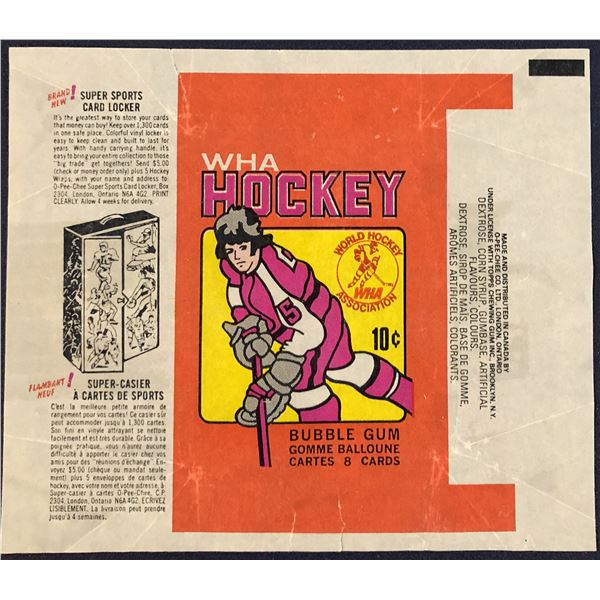1975-76 O-PEE-CHEE WHA HOCKEY WRAPPER