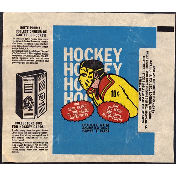 1974-75 O-PEE-CHEE NHL HOCKEY WRAPPER