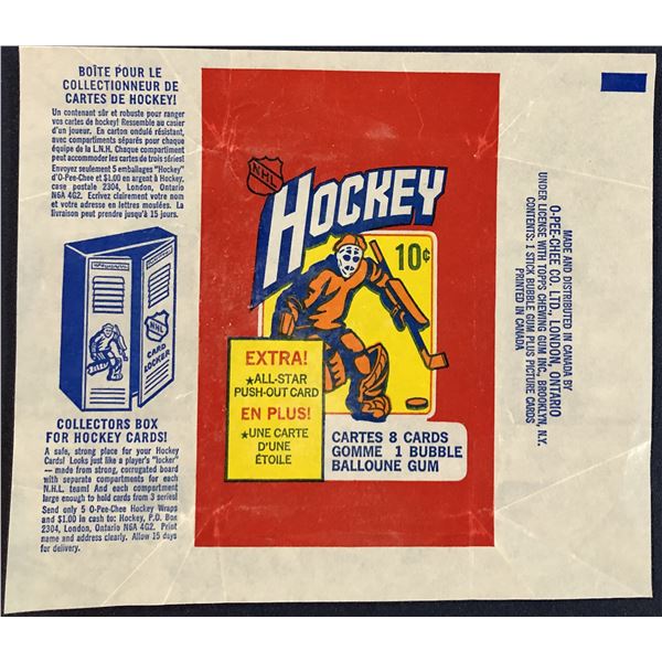 1972-73 O-PEE-CHEE NHL HOCKEY WRAPPER