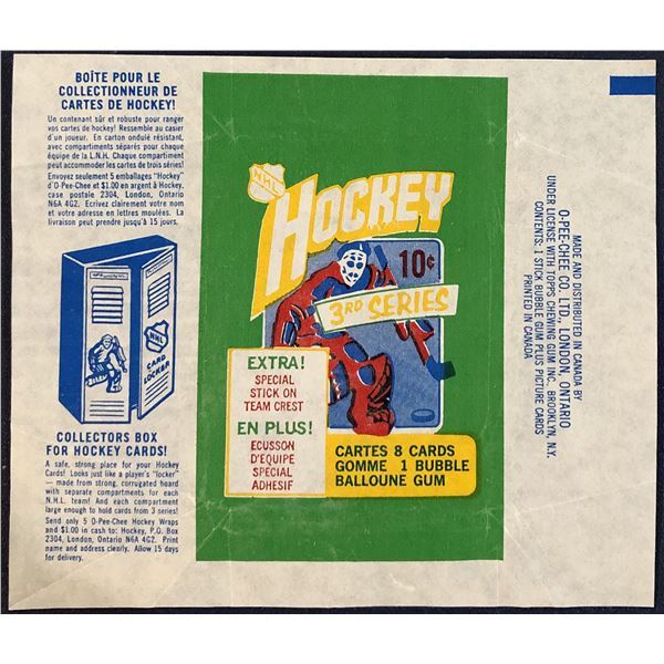 1972-73 O-PEE-CHEE NHL HOCKEY 3rd SERIES WRAPPER