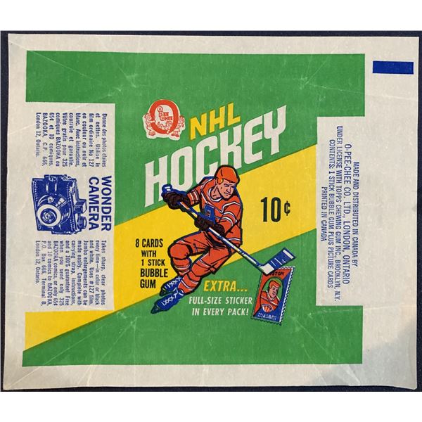 1970-71 O-PEE-CHEE NHL HOCKEY WRAPPER