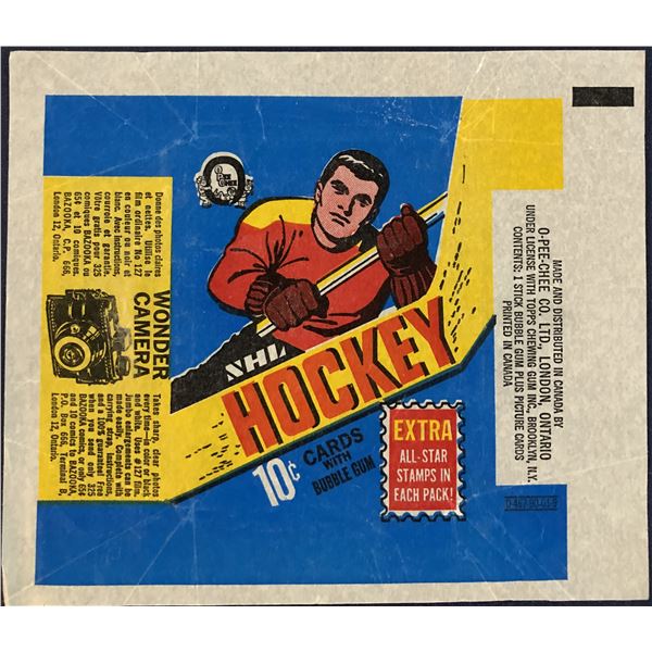 1969-70 O-PEE-CHEE NHL HOCKEY WRAPPER
