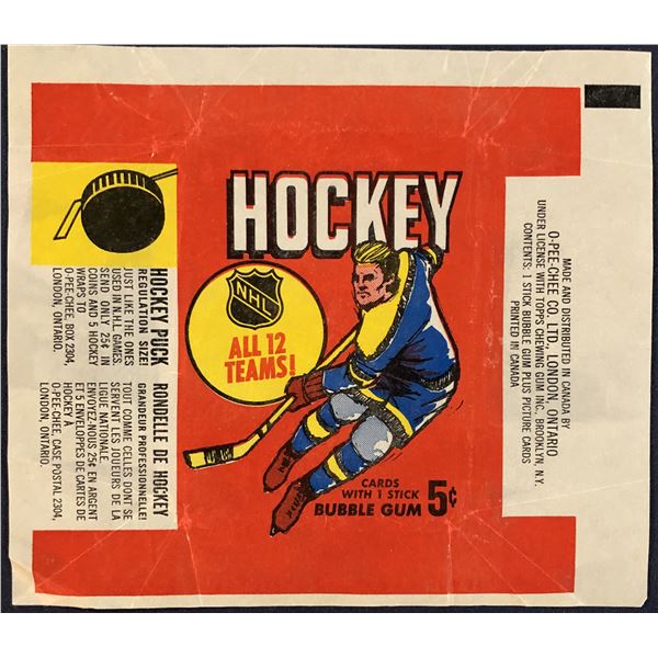 1968-69 O-PEE-CHEE NHL HOCKEY WRAPPER