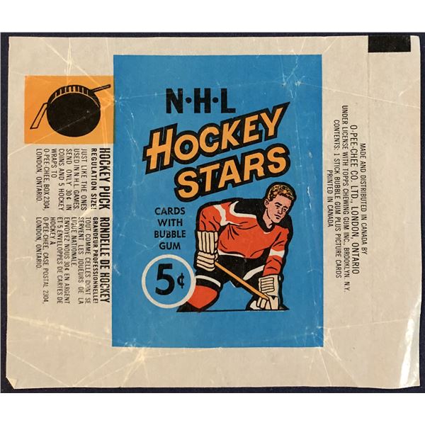 1967-68 O-PEE-CHEE NHL HOCKEY WRAPPER