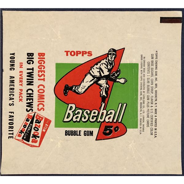 1958 TOPPS BASEBALL WRAPPER