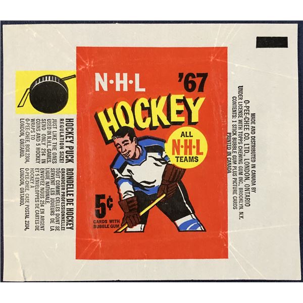1966-67 O-PEE-CHEE NHL HOCKEY WRAPPER - ORR ROOKIE YEAR