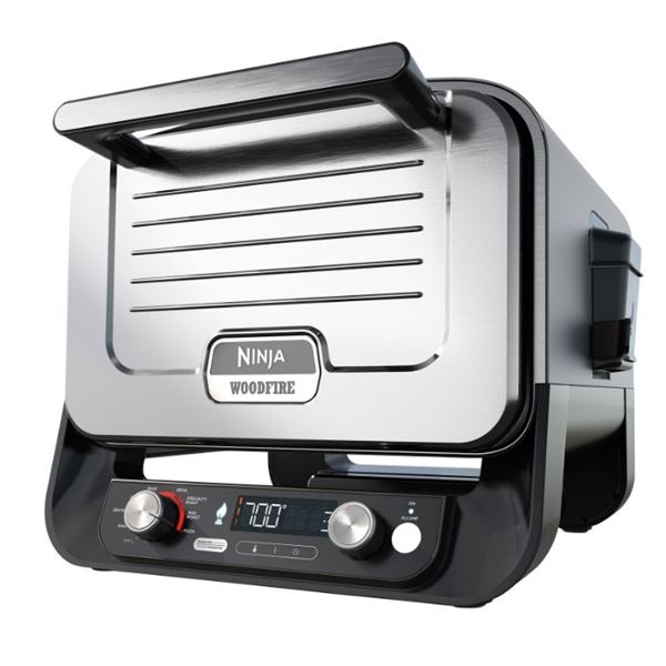 NINJA WOODFIRE 8-IN-1 ELECTRIC OUTDOOR OVEN W/ PREMIUM COVER - TESTED WORKING, RETAIL $499