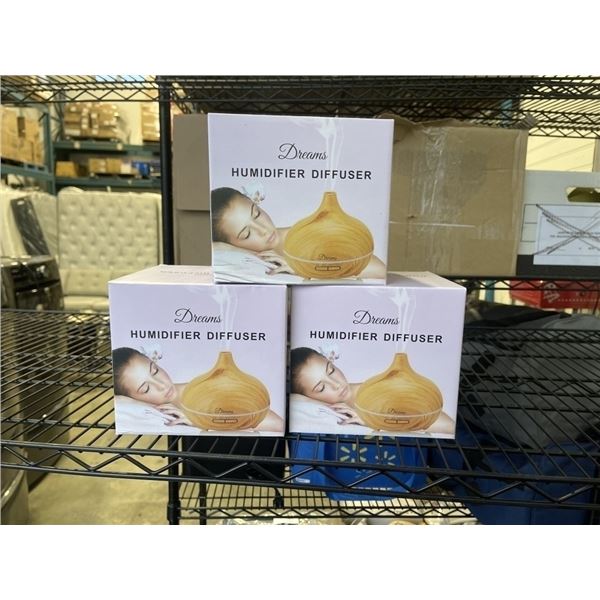 3 NEW DREAMS AROMA HUIMIDIFIER DIFFUSERS