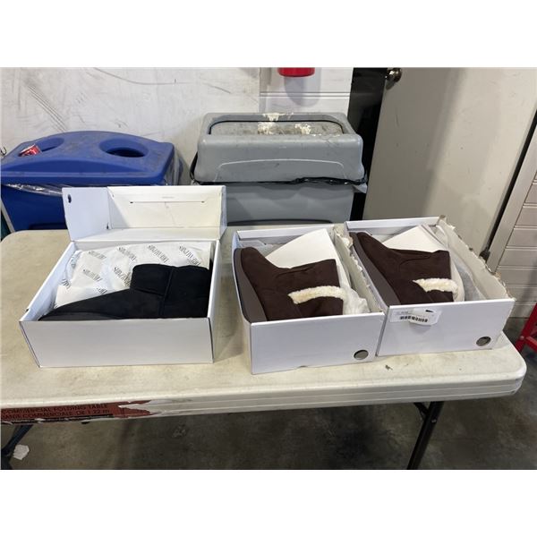 3 PAIRS WOMENS BOOTS SIZE 12