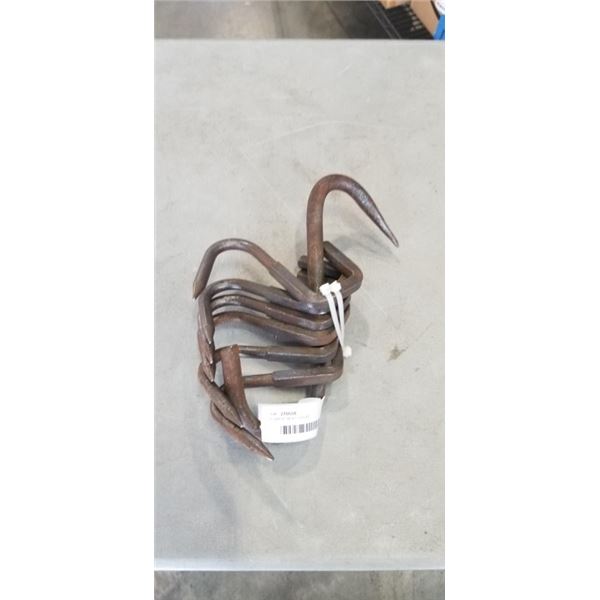 7 LARGE MEAT HOOKS