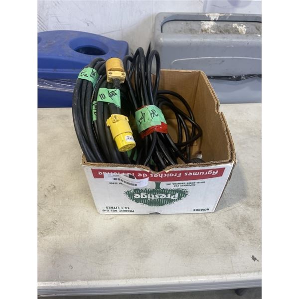 4 BLACK EXTENSION CORDS - 70FT TOTAL